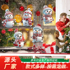 クロスボーダー新品木製クリスマス雪だるま車載ストラップクリスマスツリー装飾品クリスマス木製装飾品ペンダント