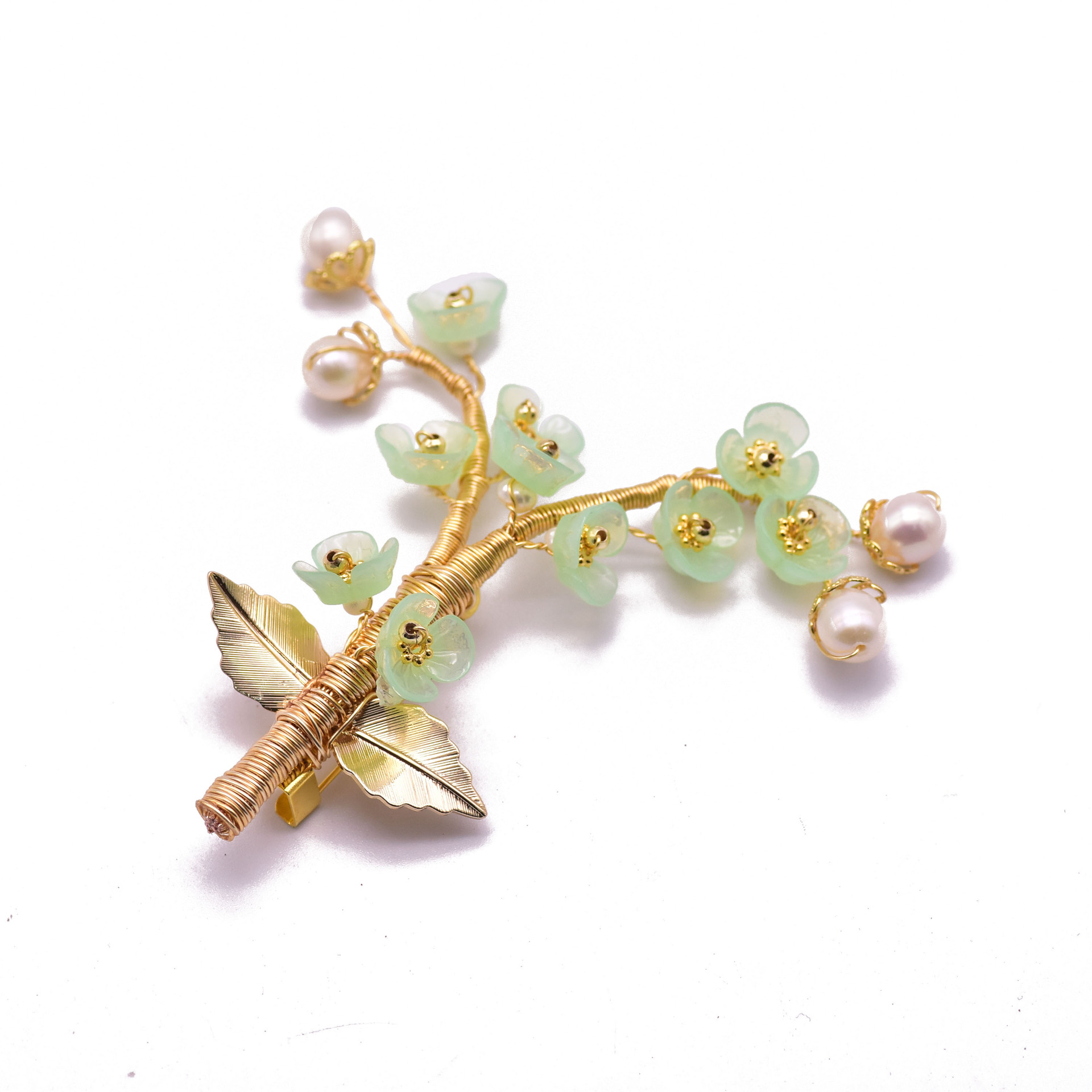 XlentAg broche de perlas de agua dulce natural de las mujeres broche ramillete image 6