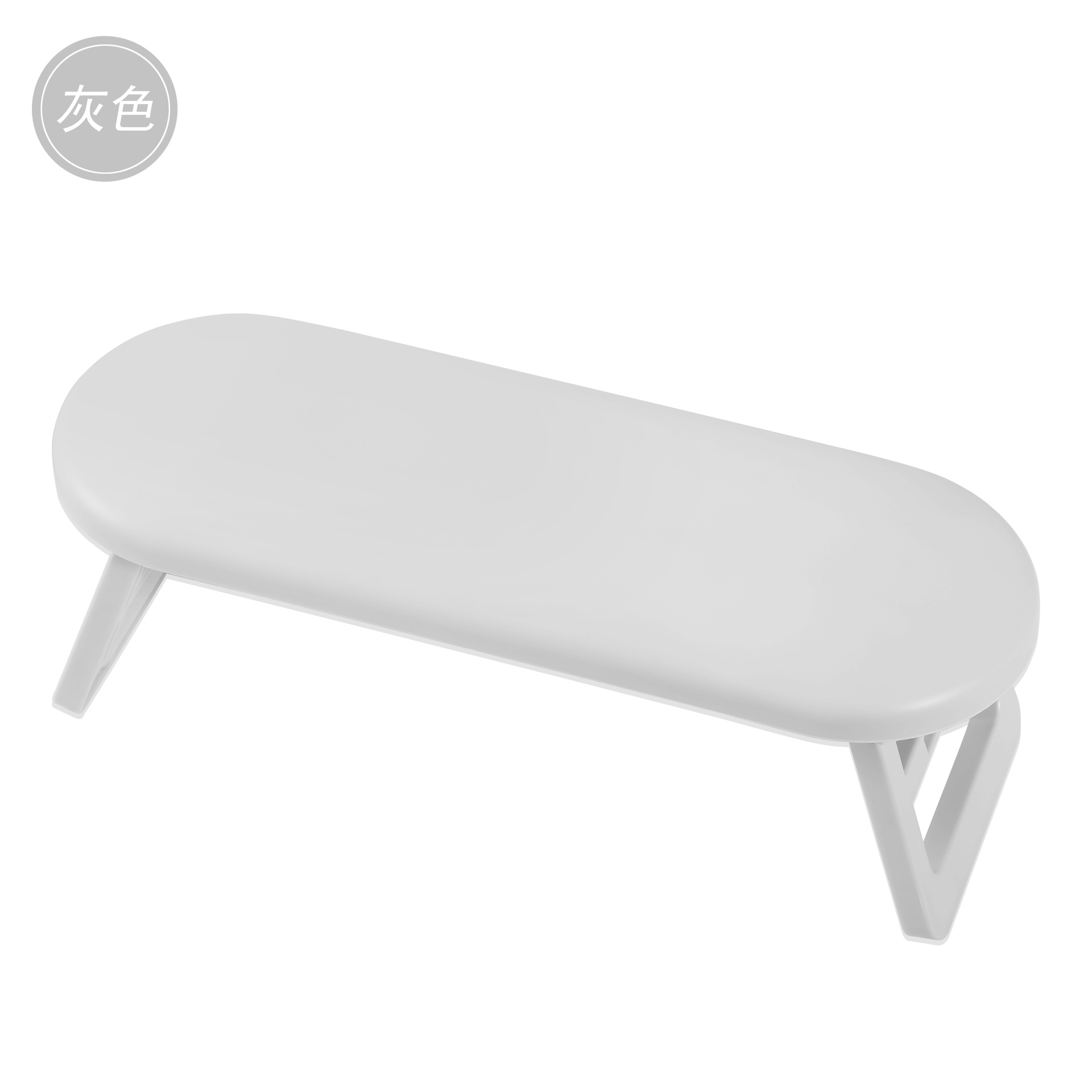 Almohada de mano plegable gris