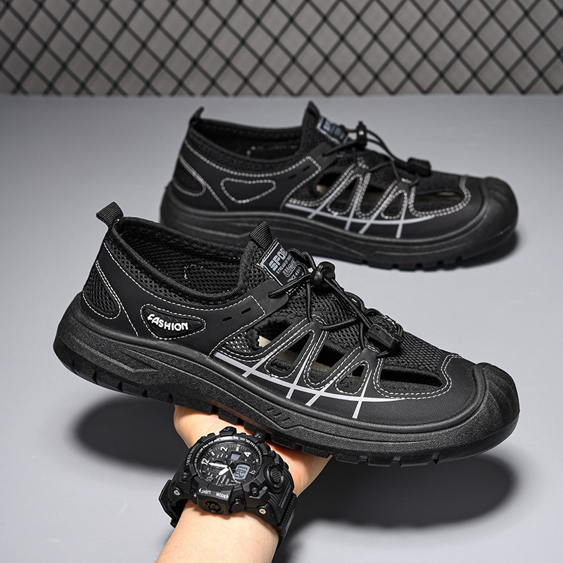2026 New Summer Men's Mesh Shoes, Outdoor Hollow Breathable Hiking Shoes, Non-Slip and Wear-Resistant Beach Casual Shoes 2026 New Summer Men's Mesh Shoes, Outdoor Hollow Breathable Hiking Shoes, Non-Slip and Wear-Resistant Beach Casual Shoes