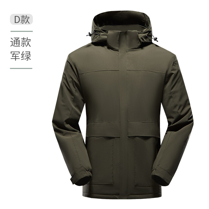 风衣印logo中建中铁防水防风可拆卸帽工作服刺绣团体工装|undefined