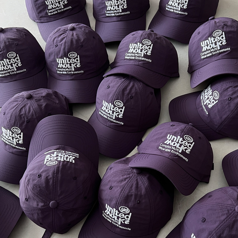 蔡依林同款暗紫色速干布棒球帽子女夏天百搭韩国防晒遮阳鸭舌帽男