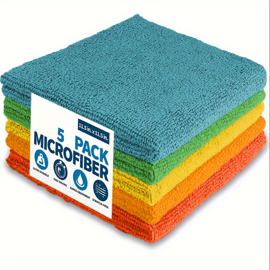 5/ 10pcs Multi purpose Microfiber Cloth Streak Free Fibras de tela