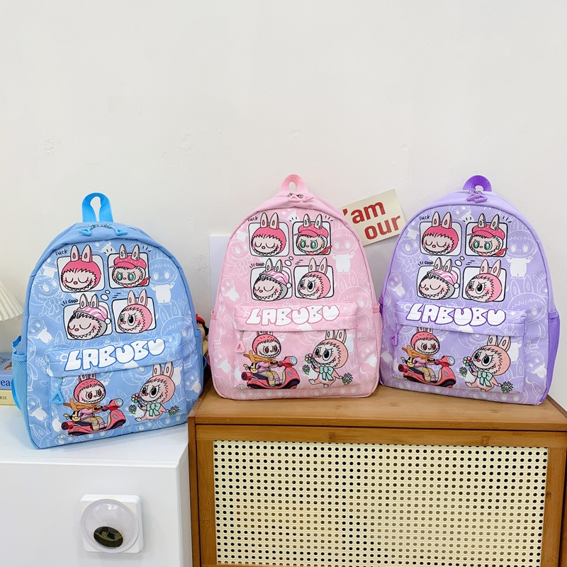 남학생 배낭 여성 핫 버블 마트 배낭 소년 1-2-3-4 학년 SCHOOLBAG LABUBU