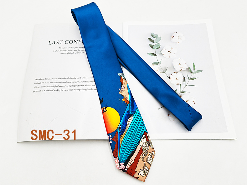 Moda británica impresión digital corbata retro fabricante spot hilo de poliéster mano floral traje de hombre accesorios 8cm