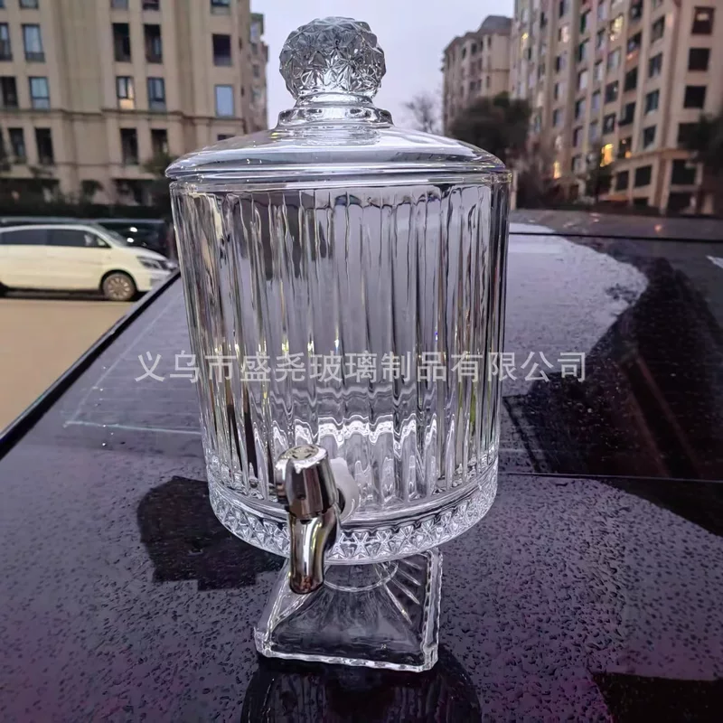 Заводской соковый бак, бочка для пива 4,5 л, большая ёмкость с краном, рельефный соковый бак, ёмкость для холодной воды с крышкой