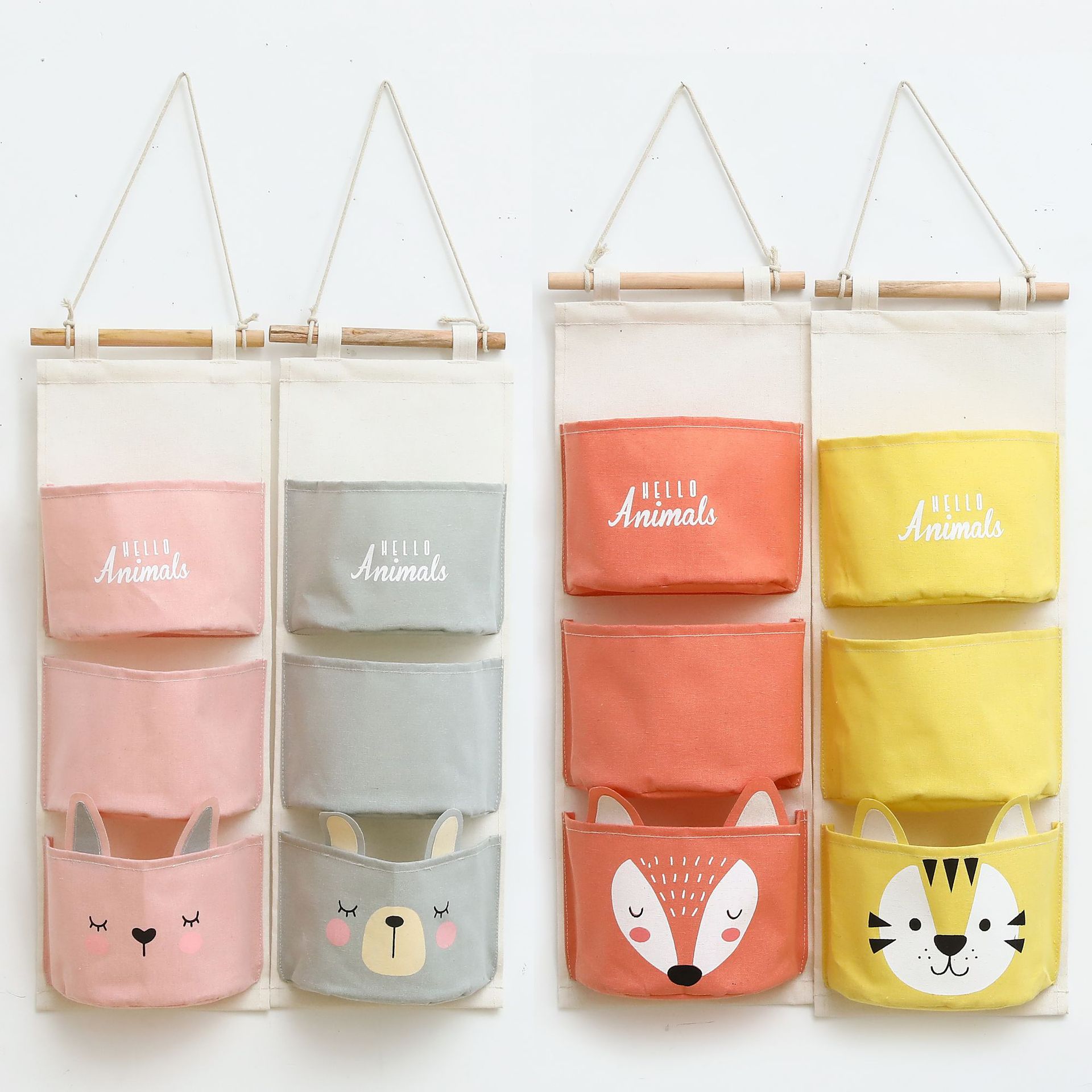 Small Cute Wall Storage Decoration Hanging Bag Room Organizing Cloth Bag display picture 1