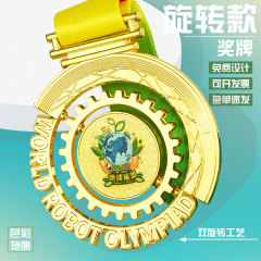 クリエイティブな金属製回転式メダル、カスタムマラソンランニング競技会、記念メダル、金銀銅メダル