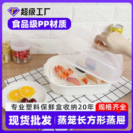 微波炉盒蒸馒头包子器皿厨房烹饪加热用具热饭蒸笼长方形蒸屉批发