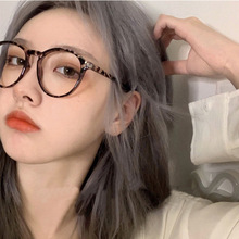 素颜大框显瘦近视眼镜框女网红茶色粗框眼镜ins街拍学生装饰镜架