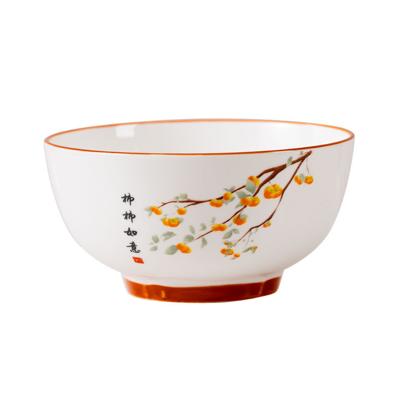 Conjunto de platos de alta calidad, cuenco de sopa, cuenco de arroz de alta temperatura, cuenco de cerámica de color esmaltado, cuenco de platos domésticos