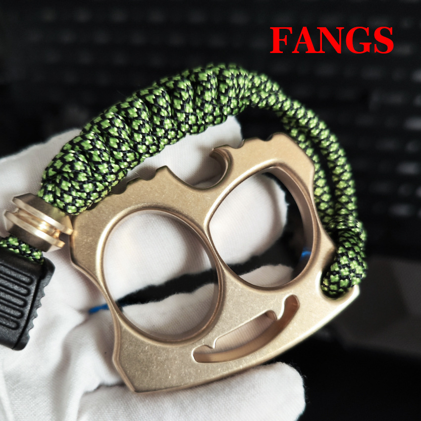黄铜石洗FANGS个性开瓶器指虎CNC精雕个性启瓶器瓶起双指扣啤酒节