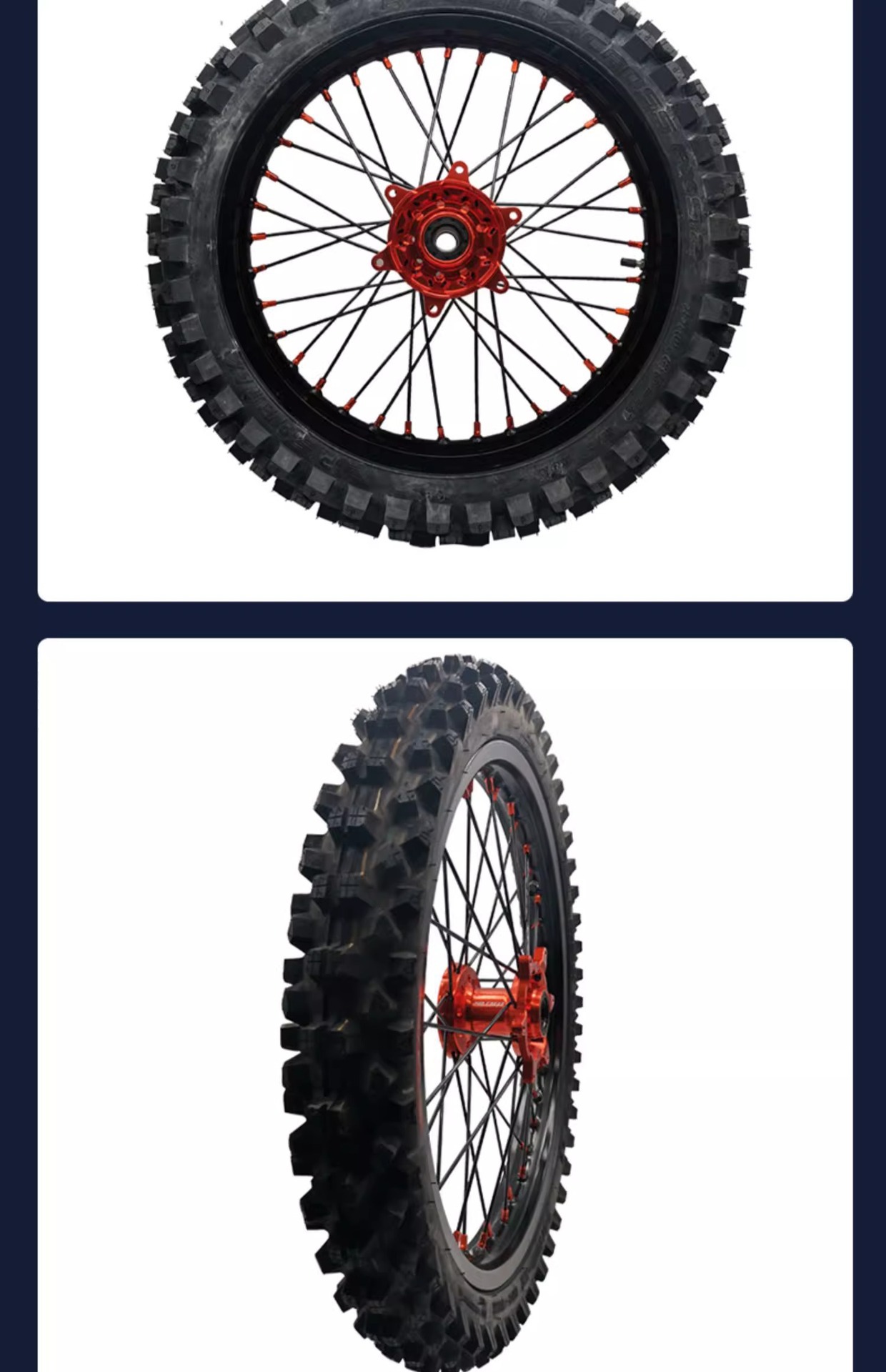 Hengjian Kavis Xinyuan X2 Off-road Motorcycle Front:21*1.85 Rear: 19*2.15 Non-slip Tire Rim Assembly