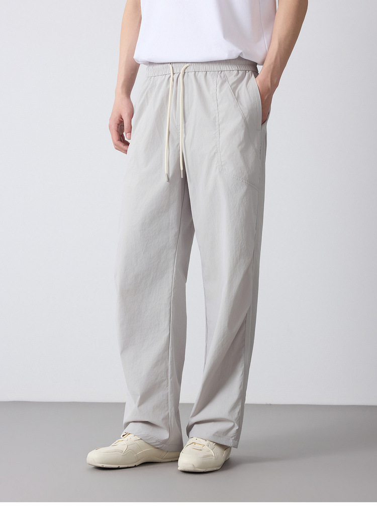 Quần jogger nam dáng rộng thùng thình phong cách thể thao thành phố, cạp chun — đen chi tiết 30