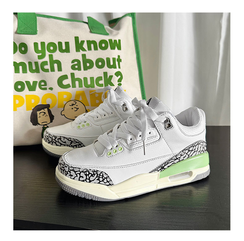 2023 Frühjahr neue Luftkissen-Sportschuhe männliche und weibliche Studenten Basketballschuhe Nische lässige kleine weiße Schuhe Paar Laufschuhe_voghion.com