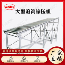 倾斜滚筒输送机重型下坡辊道输送设备轮胎输送线流水线
