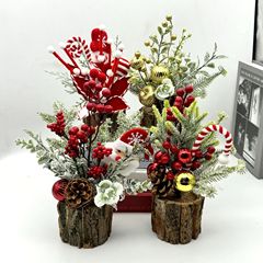 圣诞节装饰北欧风桌面迷你小圣诞树橱柜房间手工diy场景布置摆件