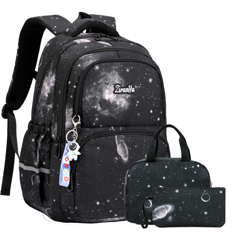 Nuevos productos de pescado natural transfronterizo mochila escolar para niños de grado 4 - 6 estudiantes de secundaria secundaria impresión mochila de hombro