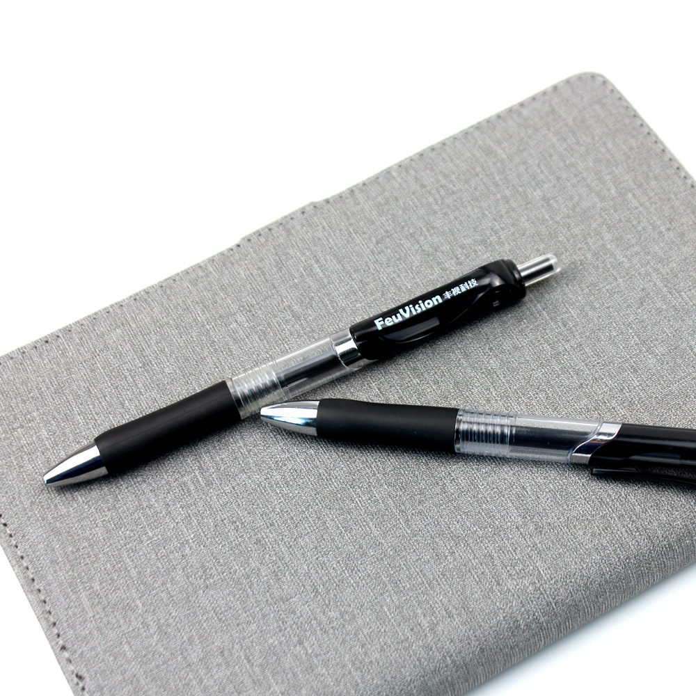 Clásico de prensa personalizado LOGO buena escritura suave K35 bala de 0.5mm pluma negra papelería de oficina