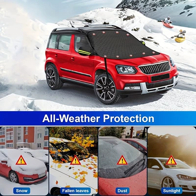 Thickeneded Windproof Snow Cover Car Cover – Car snow shield