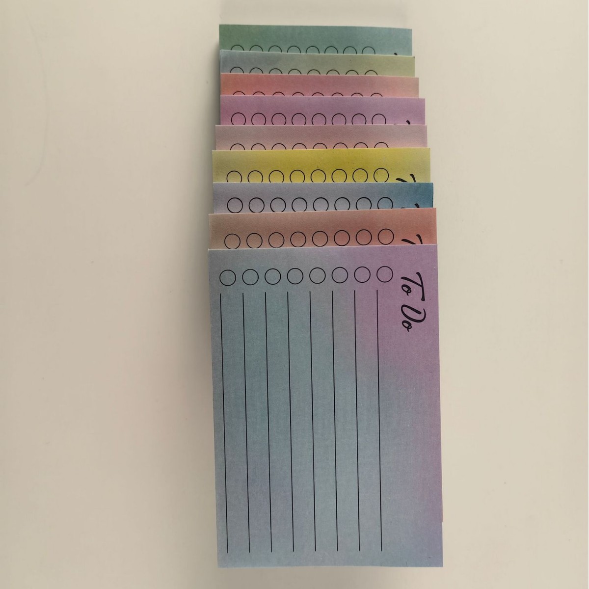 2023 nota adhesiva simple nota adhesiva personalizada para estudiantes Gradiente de color pegatinas convenientes INS en stock pegatinas de mensaje