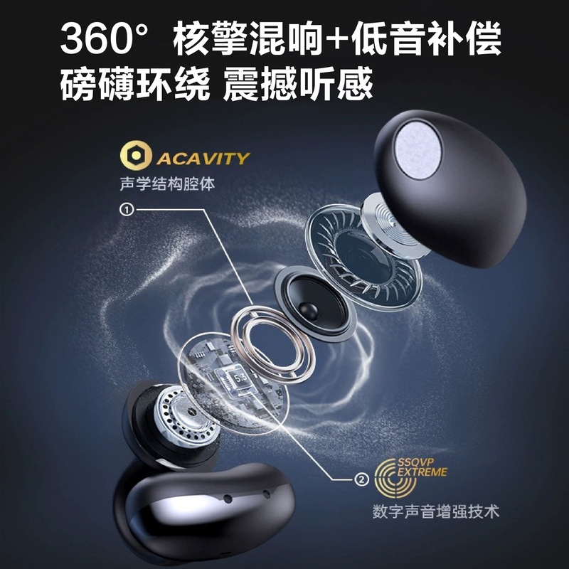 Hm20クロスボーダープライベートモデル真 � � ワイヤレスbluetoothイヤホン耳クリップ耳掛け式ノイズリノイズスポーツゲーム低遅延長航続|undefined