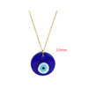 Cross -border Demon Eye necklace European and American wax rope Turkish blue -eyed round water droplet -shaped necklace