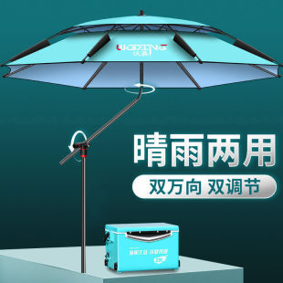 2021 New Crutch-Type Fishing Umbrella, Universal Large Fishing Umbrella, Thickeneded Vinyl Umbrella, Rainproof, Windproof and Sunproof Luojia