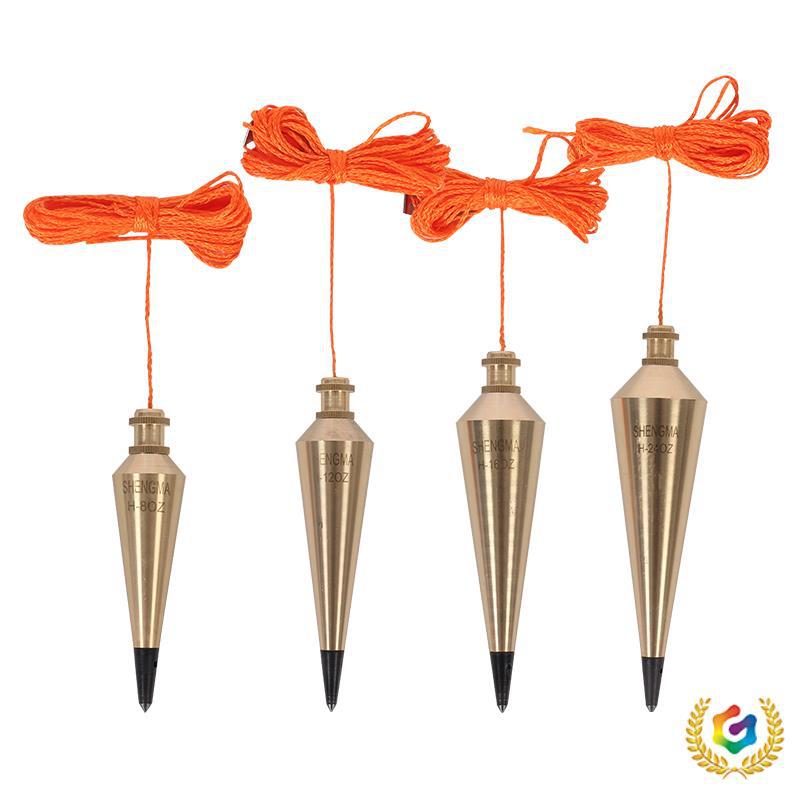 の圣马五金黄铜吊线垂线坠吊锤线锤吊坠锤铜线坠纯铜线锤工地垂直