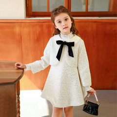 女童秋裝連衣裙2023新款洋氣兒童裝裙子小香風網紅套裝春秋公主裙