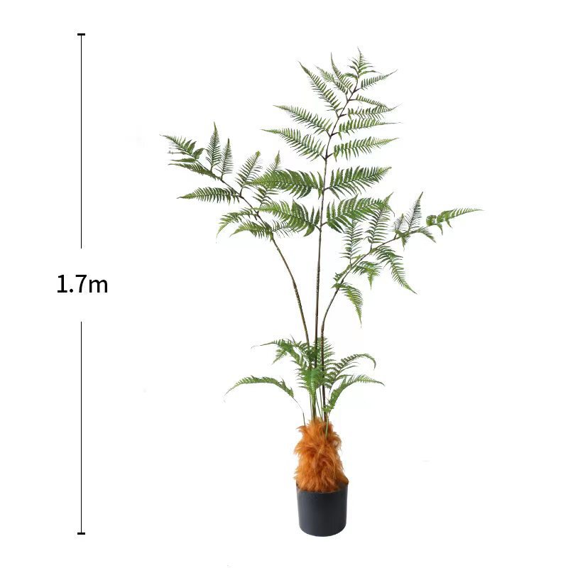 ソフト装飾造園シミュレーションヘリシウムシダ鉢植えシミュレーションゴールデンサルシダ屋内床置き装飾偽植物緑植物|undefined