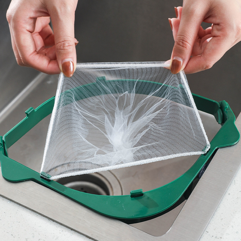 Cross-border foldable sink wash basin triangle drain basket kitchen waste filter stand kitchen storage rack
