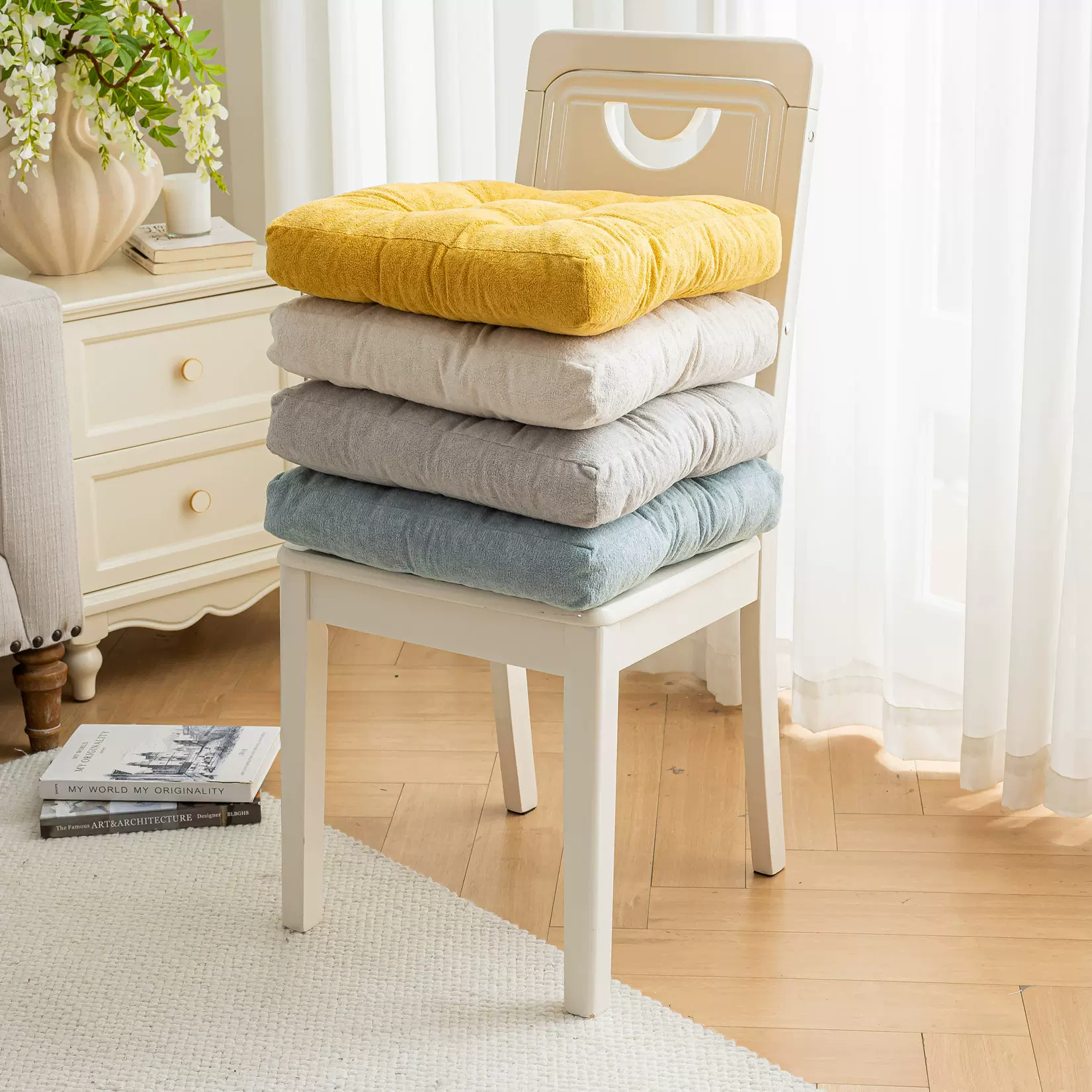 纯色防水办公室户外减压坐垫护腰美臀瑜伽静坐冥想屁股餐椅座垫