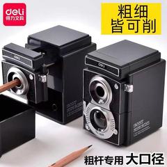 Deli Pencil Sharpener 0668 Retro Camera Pencil Sharpener Creative Hand Pencil Sharpener Student Gift Pencil Sharpener
