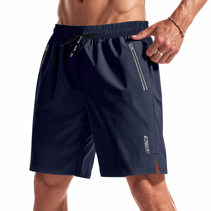 American cross-border hombre elástico relajado corredor nocturno luzoso funcional de arena de secado rápido deportivo de playa grande pantalones cortos casuales para hombre