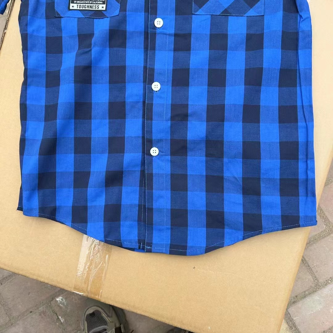 Camisas de 25 días de verano, camisas de manga corta para niños, camisas de algodón