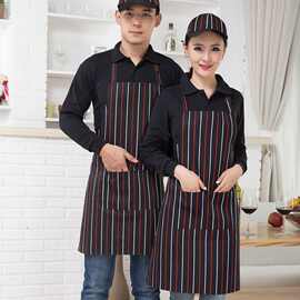 围裙厨房围裙厨师围裙饭店餐厅咖啡店快餐店食堂餐饮工作围腰挂脖