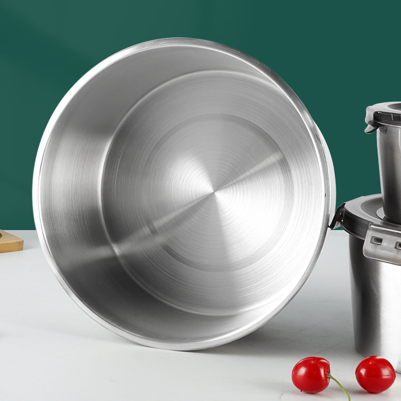 Caja de almacenamiento de acero inoxidable 304 caja de almuerzo Bento caja de almuerzo sellada de gran capacidad redonda al por mayor