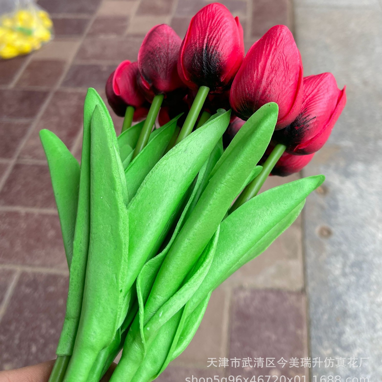 Meihe marca tulipán hogar flor artificial decoración sensación decoración al por mayor flor falsa hidratante salón decoración Nordic pu