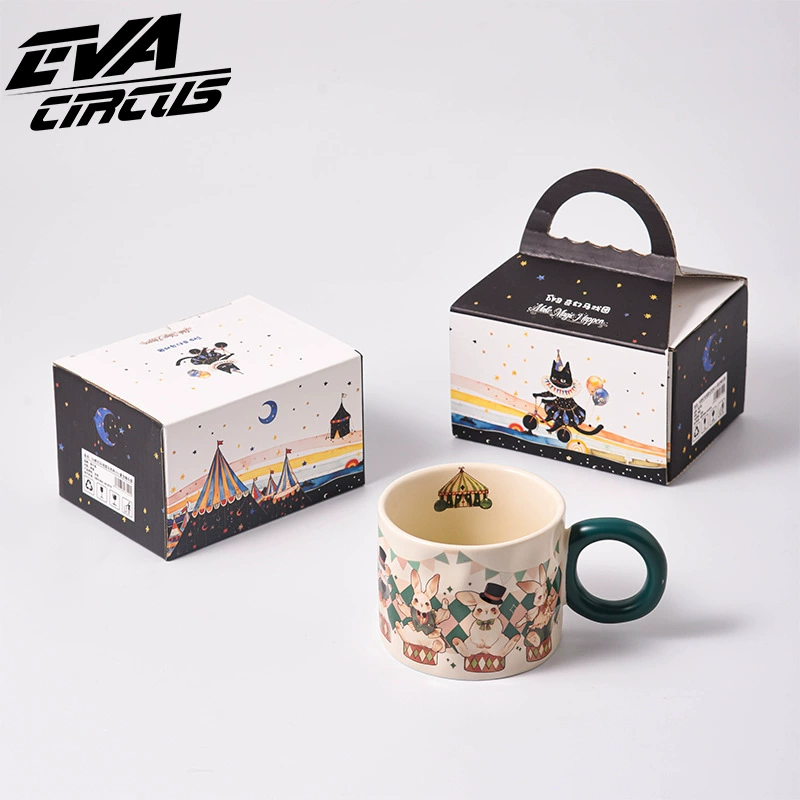 Керамическая кружка Eva Fantasy Circus с оригинальным рисунком, офисная чашка для питья, подарок на день рождения, компаньон, чашка
