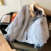 Blue down jacket