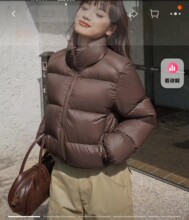 短款立领羽绒服女2023冬季新款潮韩版时尚加厚保暖超轻面包服外套