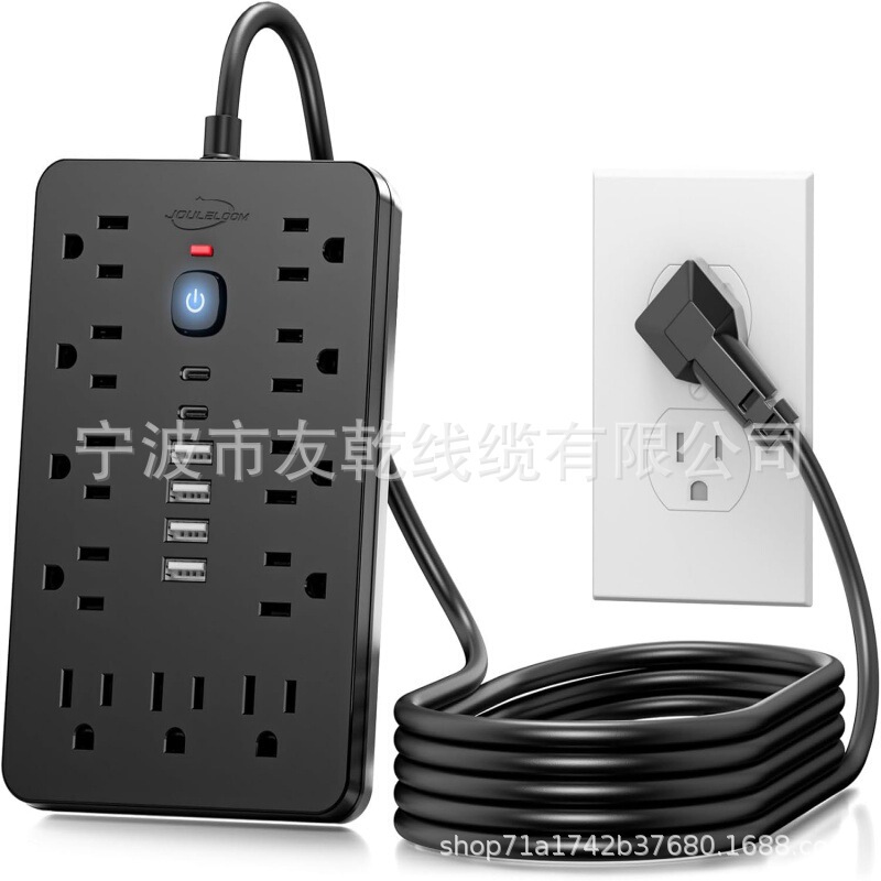 Ouleloom 6-Foot Flat Plug Surge Protector Power Strip, 11 Multiple Ac Outlets Ouleloom 6-Foot Flat Plug Surge Protector Power Strip, 11 Multiple Ac Outlets