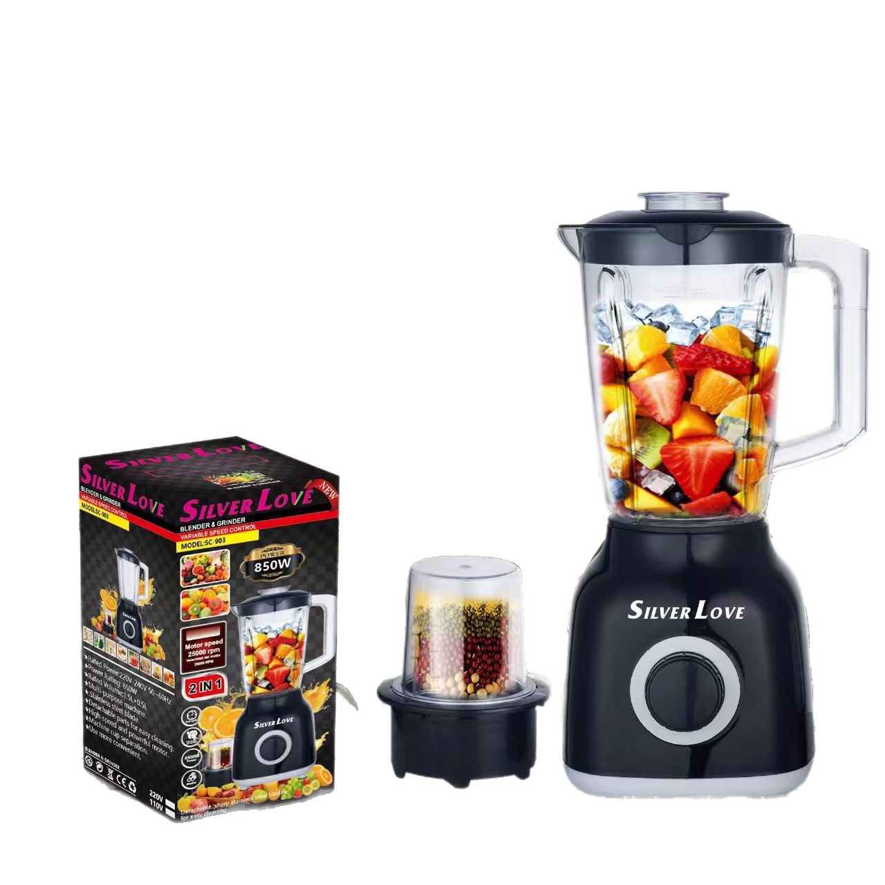 Máquina de cocina eléctrica multifuncional mezcladora doméstica pequeña máquina de molienda máquina de jugo máquina de molienda mezcladora salida image 5
