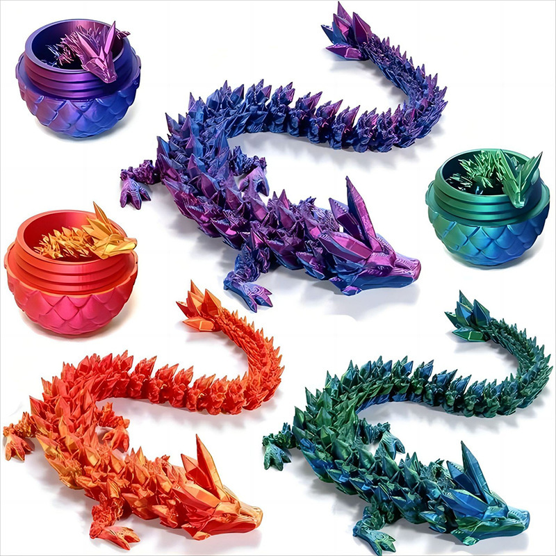 クロスボーダー 3D プリントドラゴンエッグドラゴンスーツおもちゃ宝石ドラゴン装飾品手作りギフトカラー装飾クリエイティブトレンディなおもちゃ|undefined
