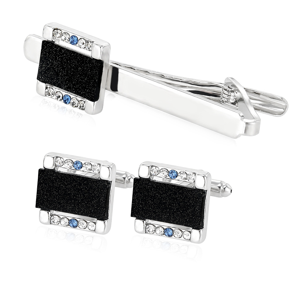 fashion starry sky geometric cufflinks for men and women business French shirt cuff nails tie clips suit accessories_voghion.com