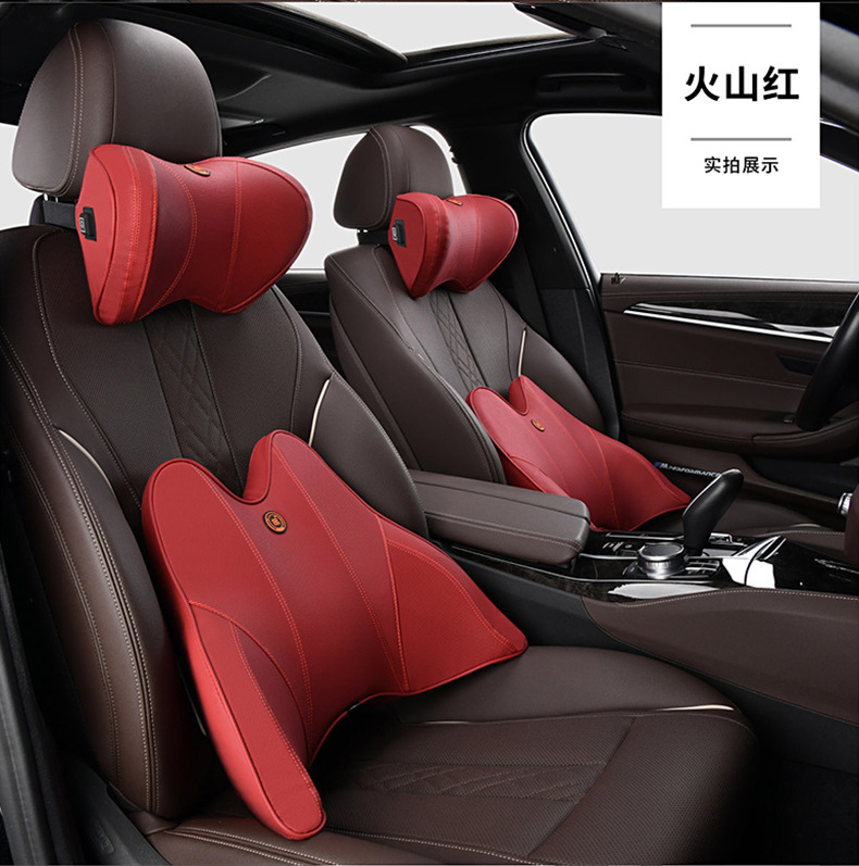 Massage headrest car electric neck pillow car driving car seat cervical spine pillow memory cotton waist