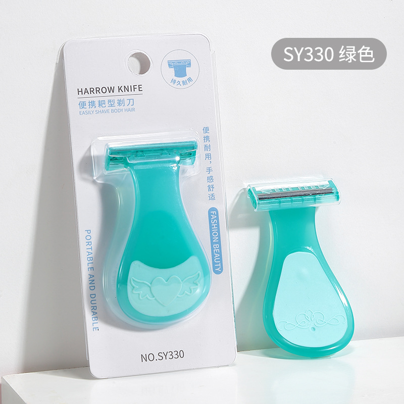 LMLTOP pequeño rastrillo de acero inoxidable cuchilla de afeitar cuchilla de afeitar portátil SY330 mujer estricta selección