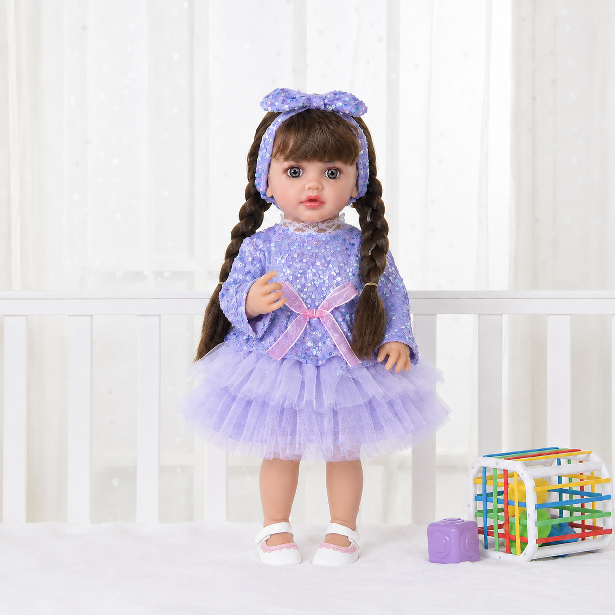 Muñeca Reborn Interactiva con Sensor Inteligente 40cm de Vinilo Multilingüe