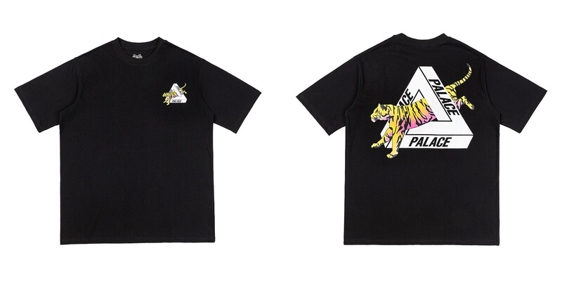 欧米の潮牌palace三角形双紗プリント高品質男女カジュアル半袖tシャツ|undefined
